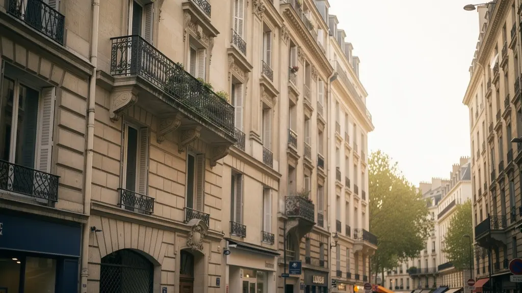 Façade d'immeuble résidentiel haussmannien pour estimation immobilière